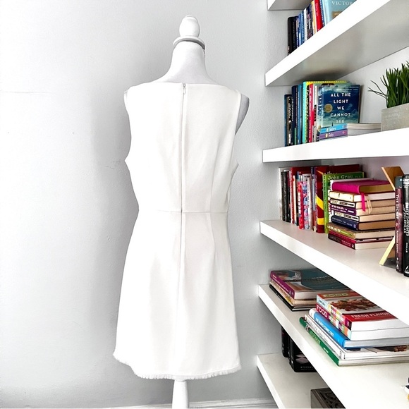 Cinq a Sept Bethel Ruffle Mini Dress Ivory size 12 - Picture 9 of 16